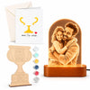 IZELS Father’s Day Gift for Dad – Personalized LED Photo Lamp with Greeting Card & DIY Best Dad Trophy Kit | Birthday Gift for Father, Papa, Dad from Daughter/Son