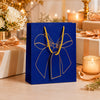 IZELS Premium Glitter Paper Gift Bag 23x18x10 cm for Festive Gifting, Return Gifts & Luxury Packaging -BLUE