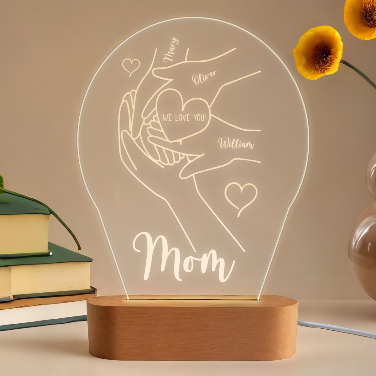 Hand-Holding Family LED Lamp