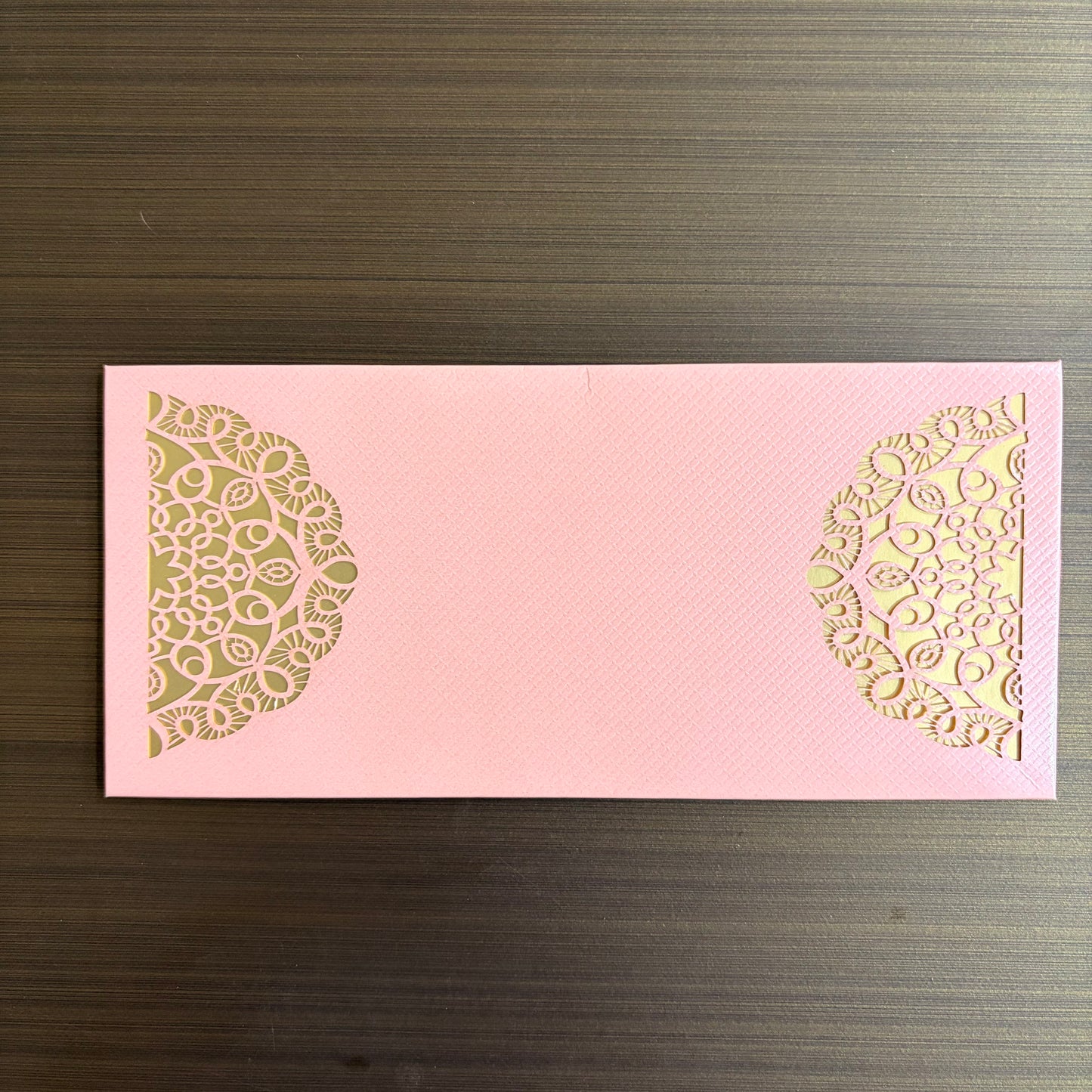 Shagun Lifafa - Beige & Golden Floral design (10 Pcs)