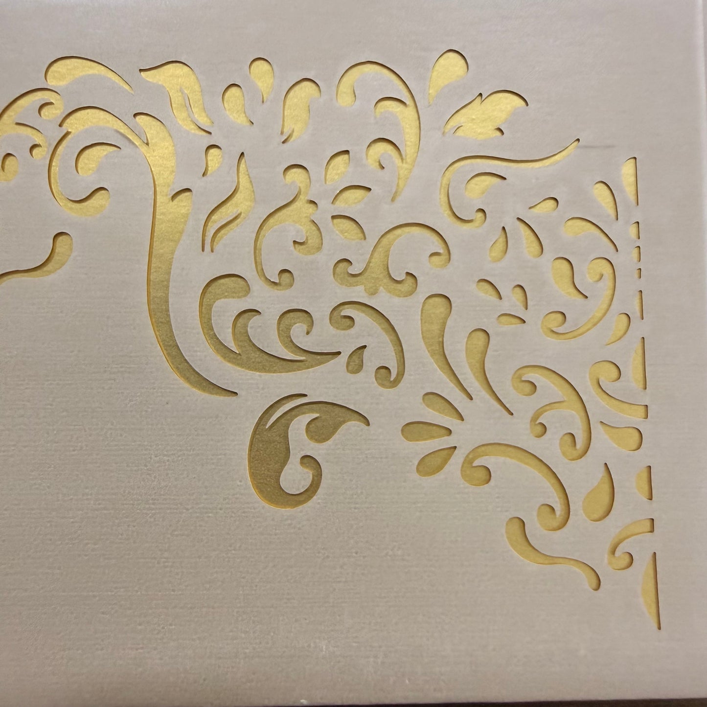 Shagun Lifafa - Beige & Golden Floral design (10 Pcs)