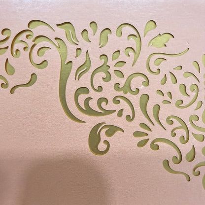 Shagun Lifafa - Peach & Golden Floral design (10 Pcs)