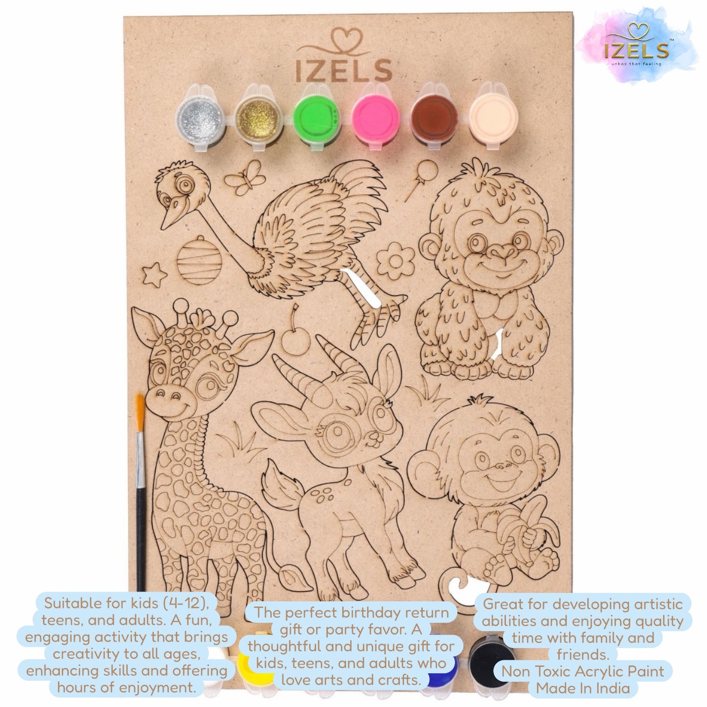 DIY Painting Kit - Jungle Baby Animals