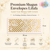 Premium WHITE & GOLDEN ROSE Laser Cut Money Envelopes Pack of 10 – Premium Shagun Lifafa, Cash Gift Envelope & Wedding Money Cover by IZELS