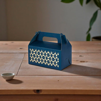 Laser Cut Gift Boxes with Handle - Geometric Design