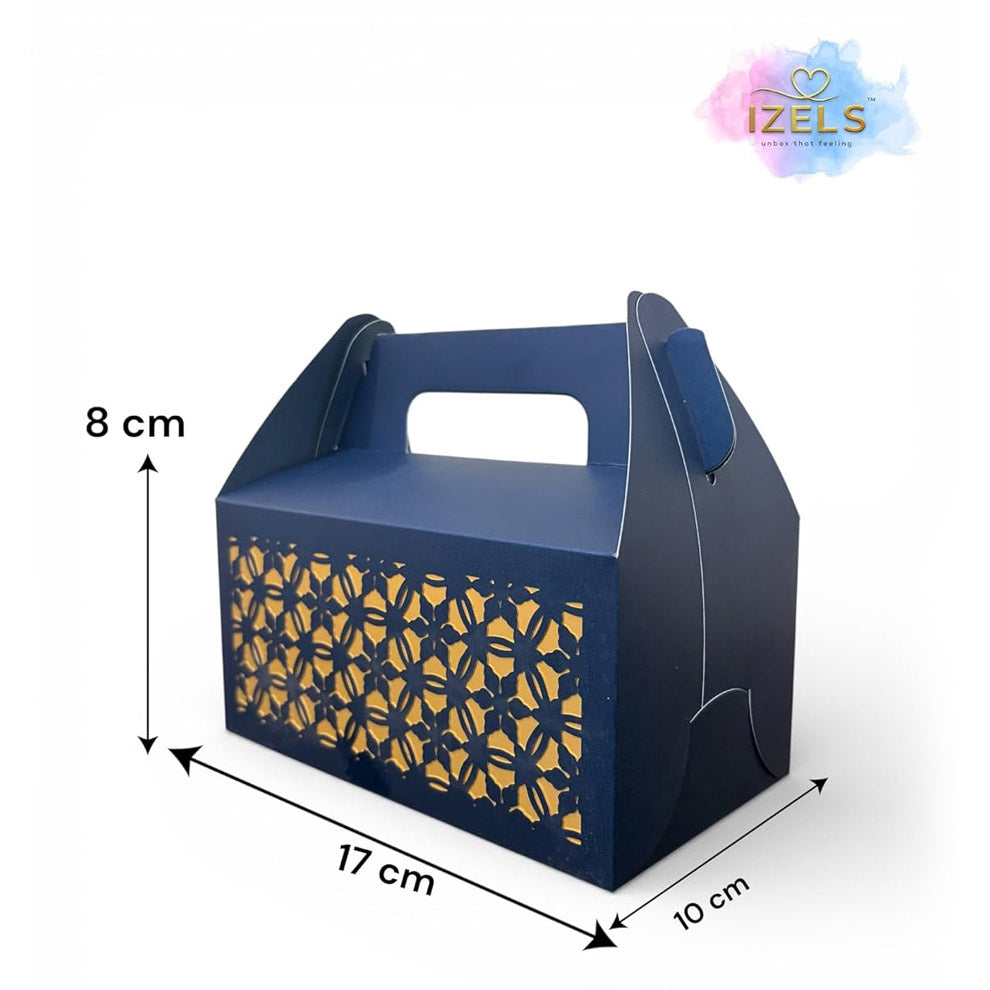 Laser Cut Gift Boxes with Handle - Geometric Design