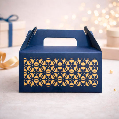 Laser Cut Gift Boxes with Handle - Geometric Design