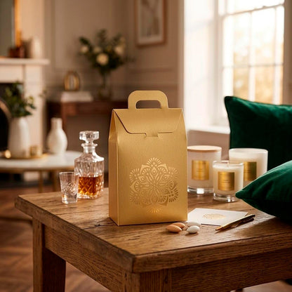 Laser Cut Paper Gift Box with Handle