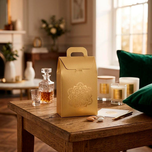 Laser Cut Paper Gift Box with Handle