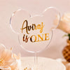 Personalised Acrylic Cake Topper | Custom Name & Age Birthday Cake Topper | Premium Gold Mirror & Clear Acrylic | Laser Cut Cake Decoration – 6 x 4 Inch