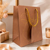 IZELS Premium Glitter Paper Gift Bag 23x18x10 cm for Festive Gifting, Return Gifts & Luxury Packaging -BEIGE