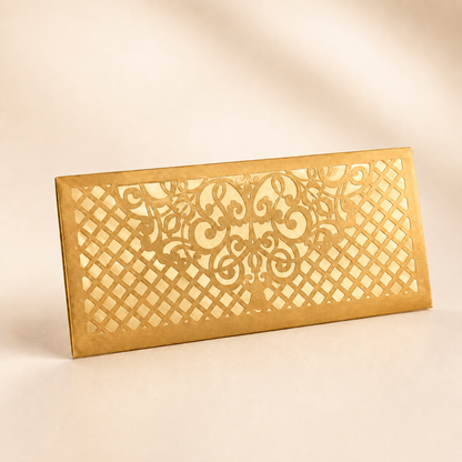COPPER & GOLD Laser Cut Money Envelopes Pack of 10 – Premium Shagun Lifafa, Cash Gift Envelope & Wedding Money Cover by IZELS