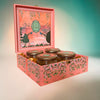 IZELS Premium Dry Fruit Gift Box with 4 Glass Jars – Luxury Floral Gift Hamper Box for Wedding, Diwali, Rakhi, Housewarming, Corporate Gifting & Festive Occasions
