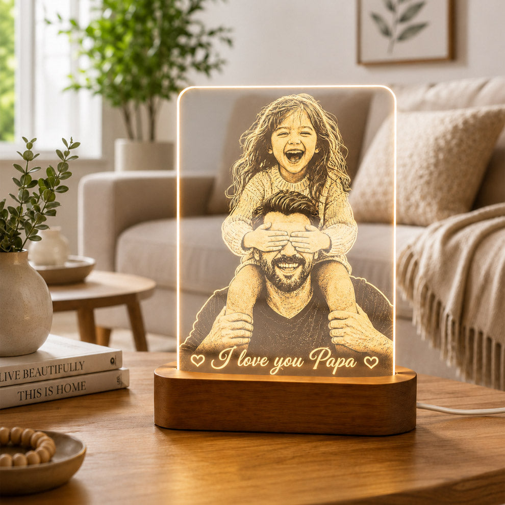 Personalised LED Lamp For Father
