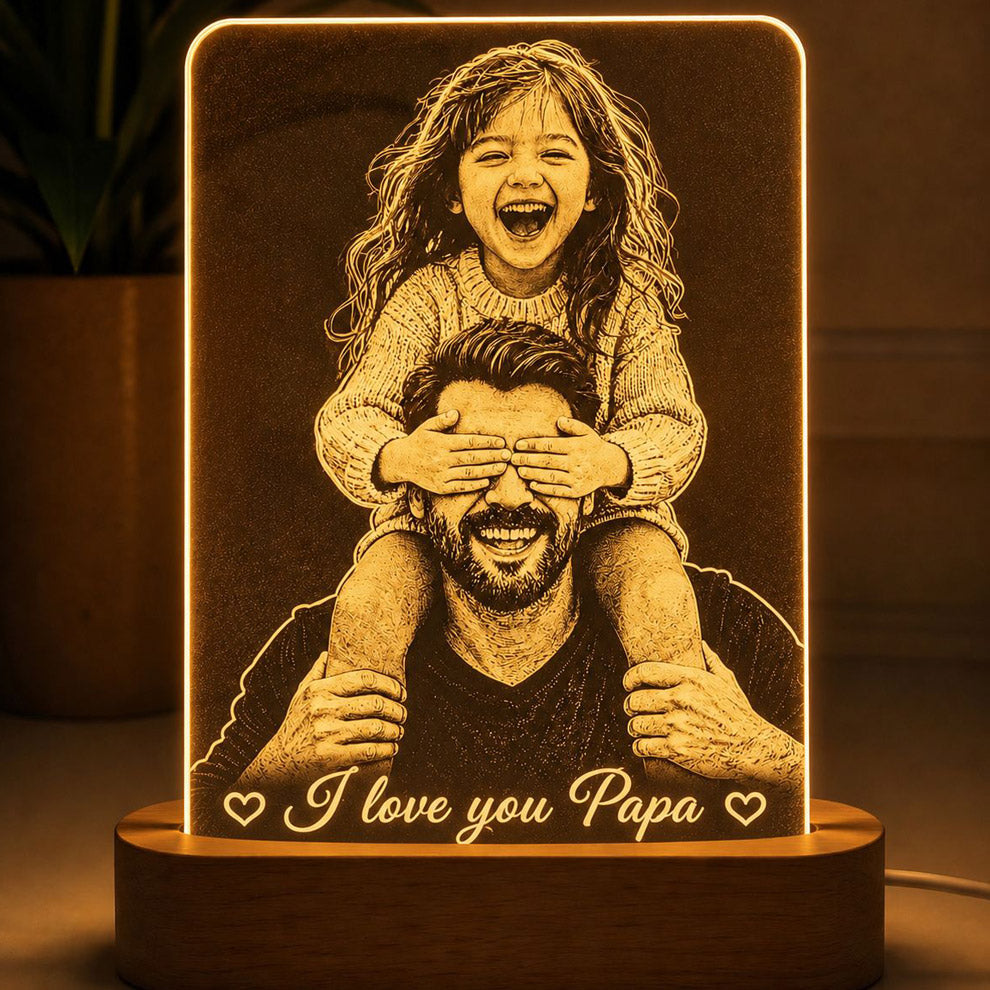 Personalised LED Lamp For Father