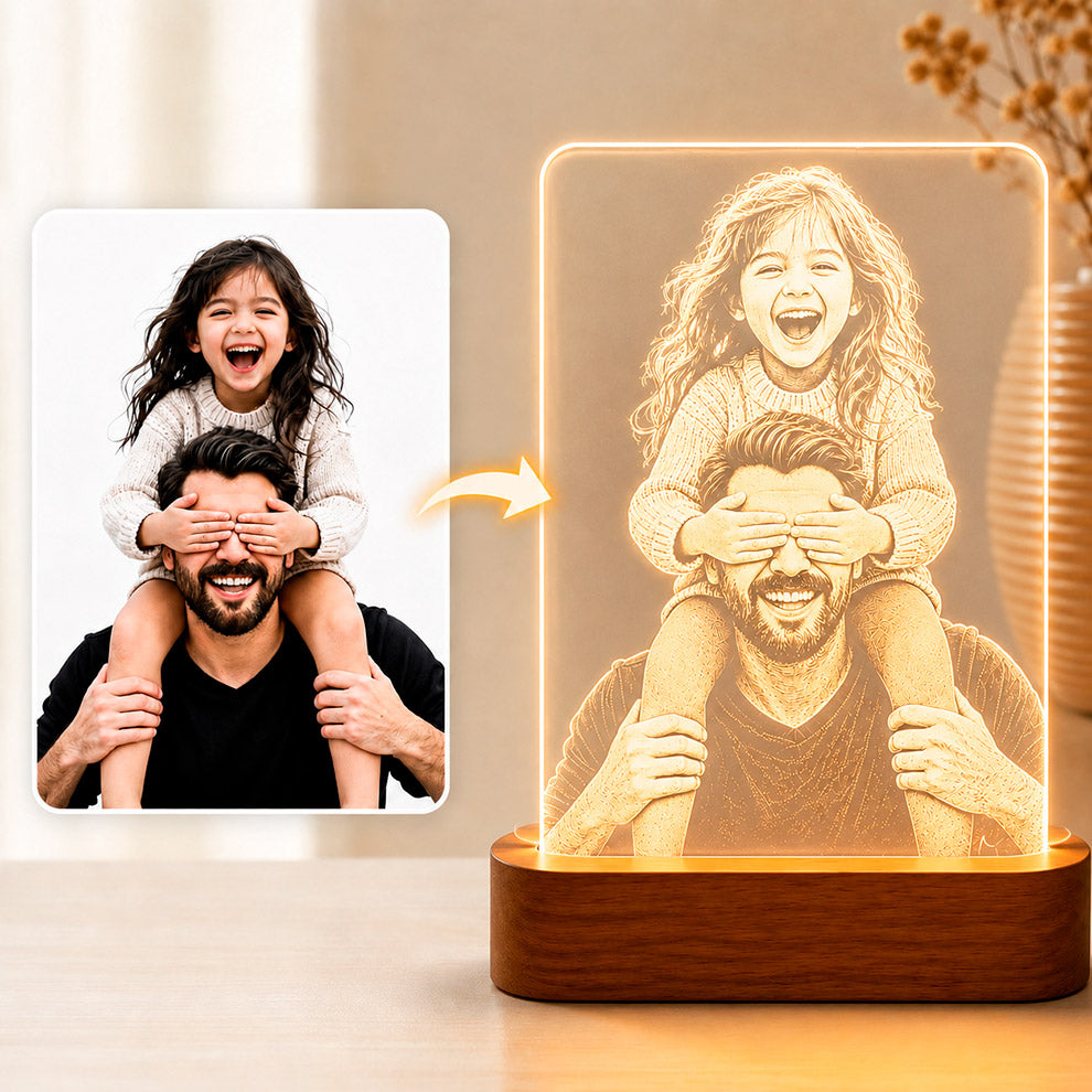 Personalised LED Lamp For Father