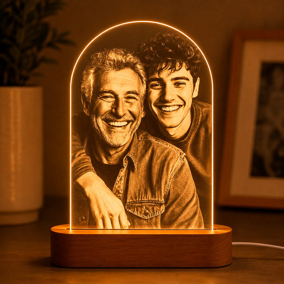 Personalised LED Lamp For Father