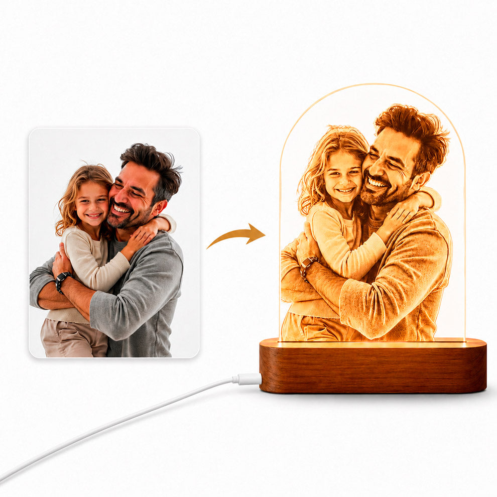 Personalised LED Lamp For Father