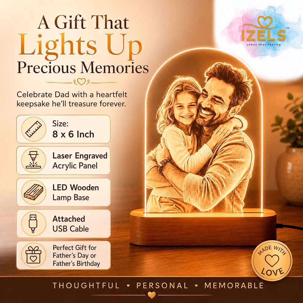Personalised LED Lamp For Father