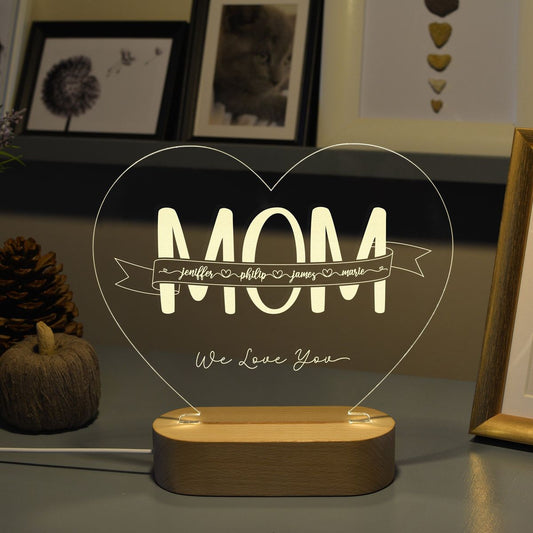 Personalised Mother & Child LED Lamp