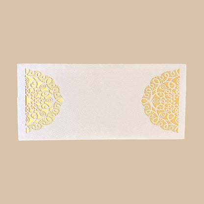 Shagun Lifafa - Grey & Golden Floral design (10 Pcs)