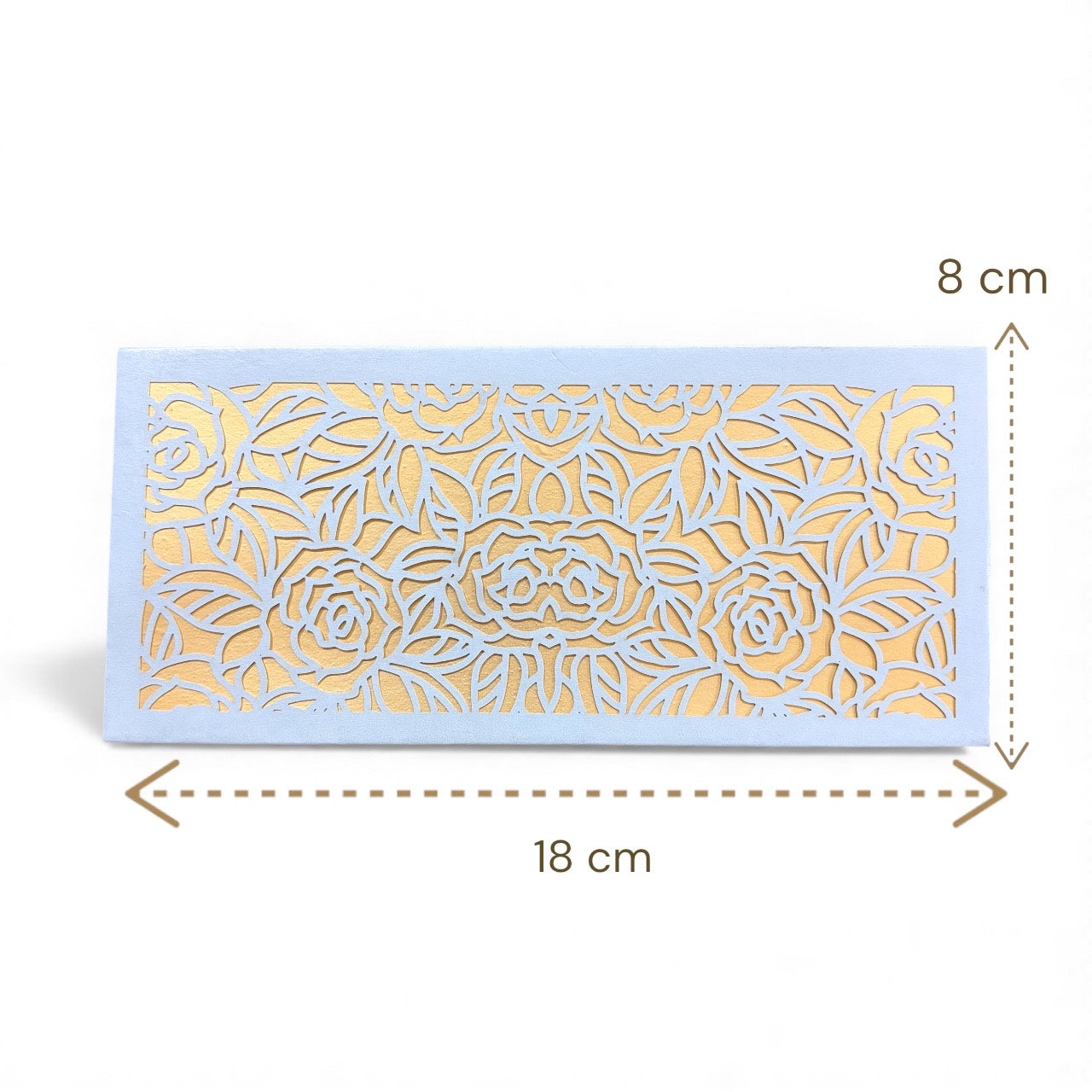 Shagun Lifafa - Pink & Golden Rose Floral design (10 Pcs)