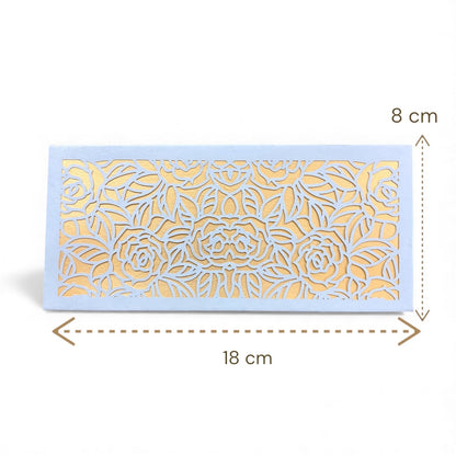 Shagun Lifafa - Pink & Golden Rose Floral design (10 Pcs)