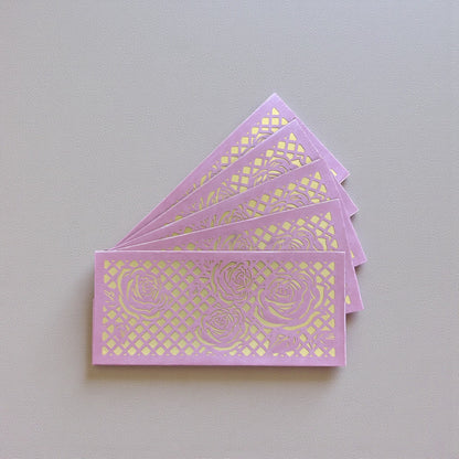 Shagun Lifafa - Lavender & Golden Floral design (10 Pcs)