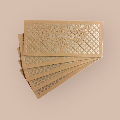 Shagun Lifafa - Copper & Golden Jaali Pattern Design (10 Pcs)