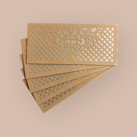 Shagun Lifafa - Copper & Golden Jaali Pattern Design (10 Pcs)