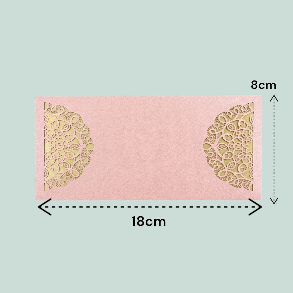 Shagun Lifafa - Beige & Golden Floral design (10 Pcs)