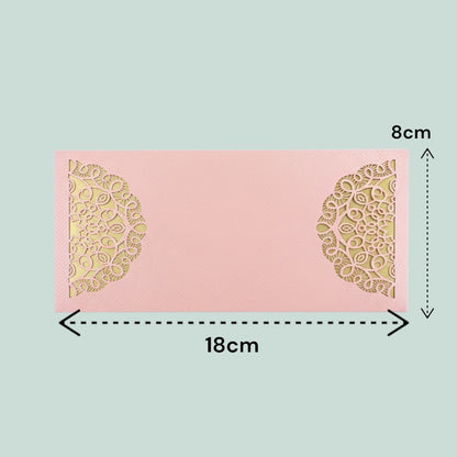 Shagun Lifafa - Beige & Golden Floral design (10 Pcs)