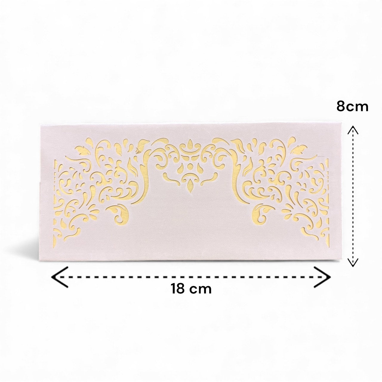 Shagun Lifafa - Beige & Golden Floral design (10 Pcs)