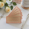 PEACH & GOLD Laser Cut Money Envelopes Pack of 10 – Premium Shagun Lifafa, Cash Gift Envelope & Wedding Money Cover by IZELS