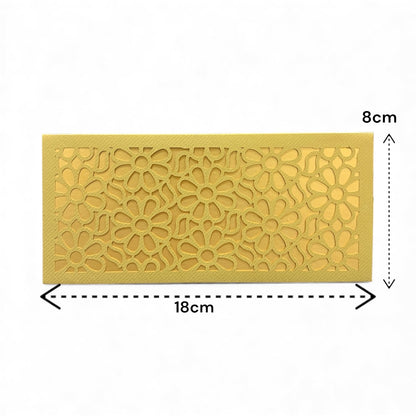 Shagun Lifafa - Green & Golden Floral design (10 Pcs)