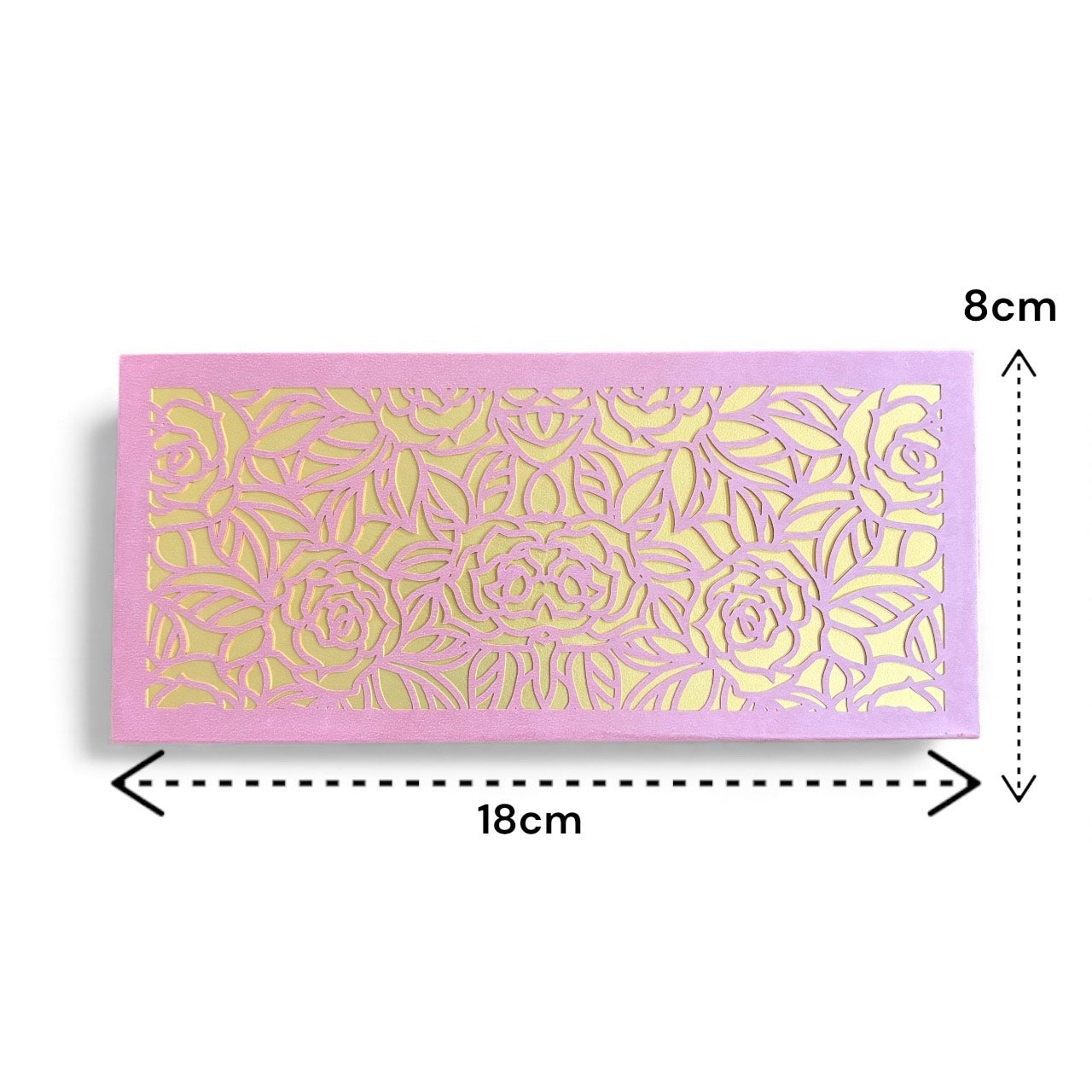 Shagun Lifafa - Pink & Golden Rose Floral design (10 Pcs)