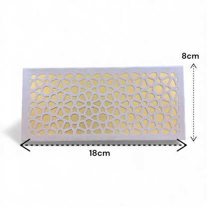 Shagun Lifafa - Grey & Golden Geometric design (10 Pcs)