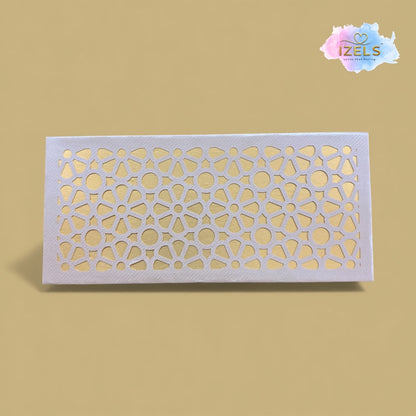 Shagun Lifafa - Grey & Golden Geometric design (10 Pcs)