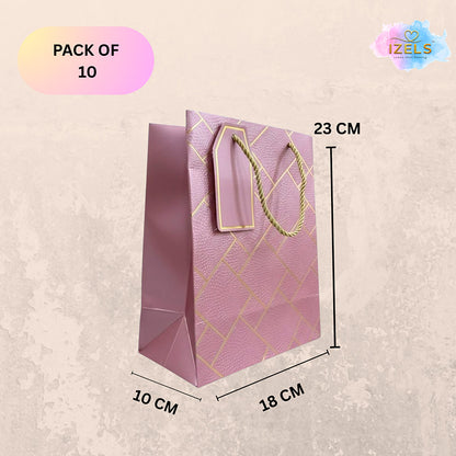 IZELS Premium Luxury Paper Gift Bags-Pink