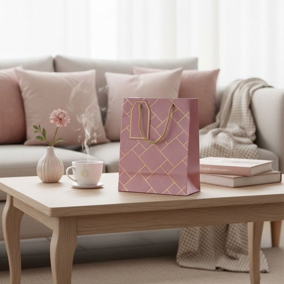 IZELS Premium Luxury Paper Gift Bags-Pink