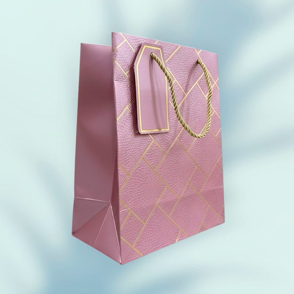 IZELS Premium Luxury Paper Gift Bags-Pink