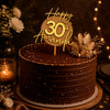 Personalised Gold Mirror Acrylic Cake Topper | Custom Birthday Name & Age Topper