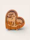 Wooden Heart Silhouette Table Décor - 3