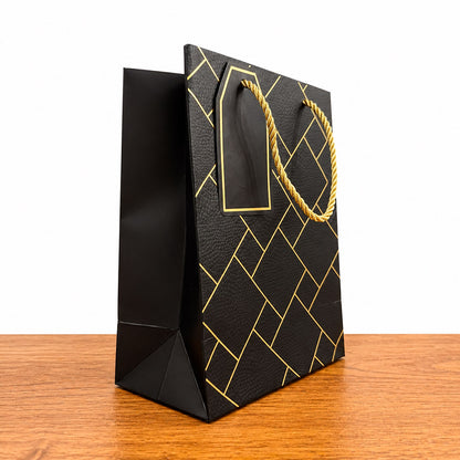 IZELS Premium Luxury Paper Gift Bags-Black