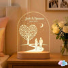 Personalised Couple LED Lamp – Custom Anniversary Gift for Couple, Girlfriend, Wife, Husband | IZELS