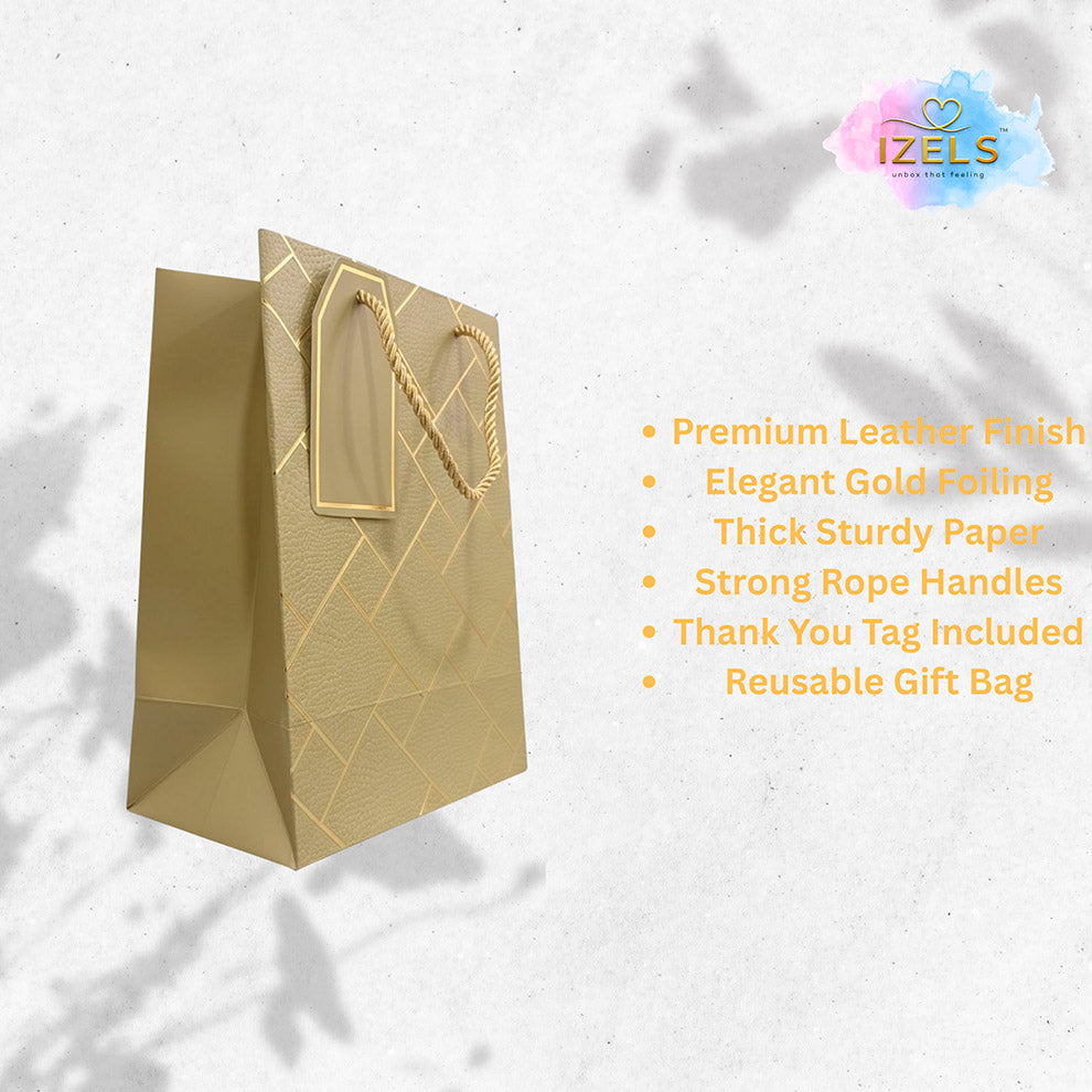 IZELS Premium Luxury Paper Gift Bags-light Green