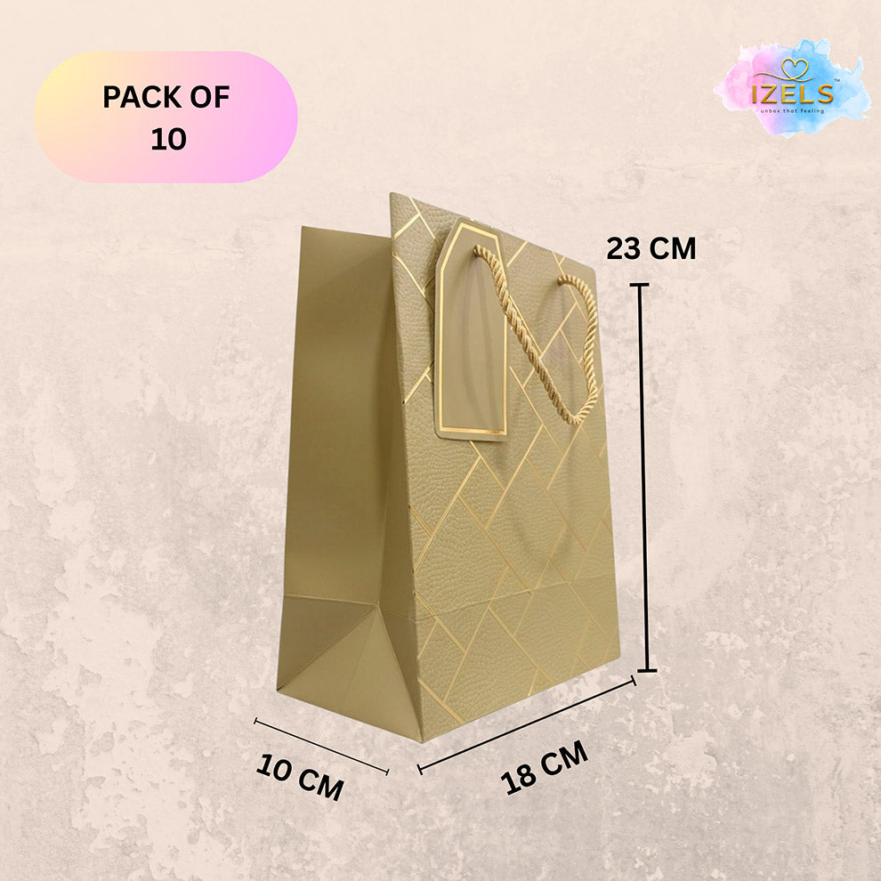 IZELS Premium Luxury Paper Gift Bags-light Green