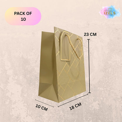 IZELS Premium Luxury Paper Gift Bags-light Green