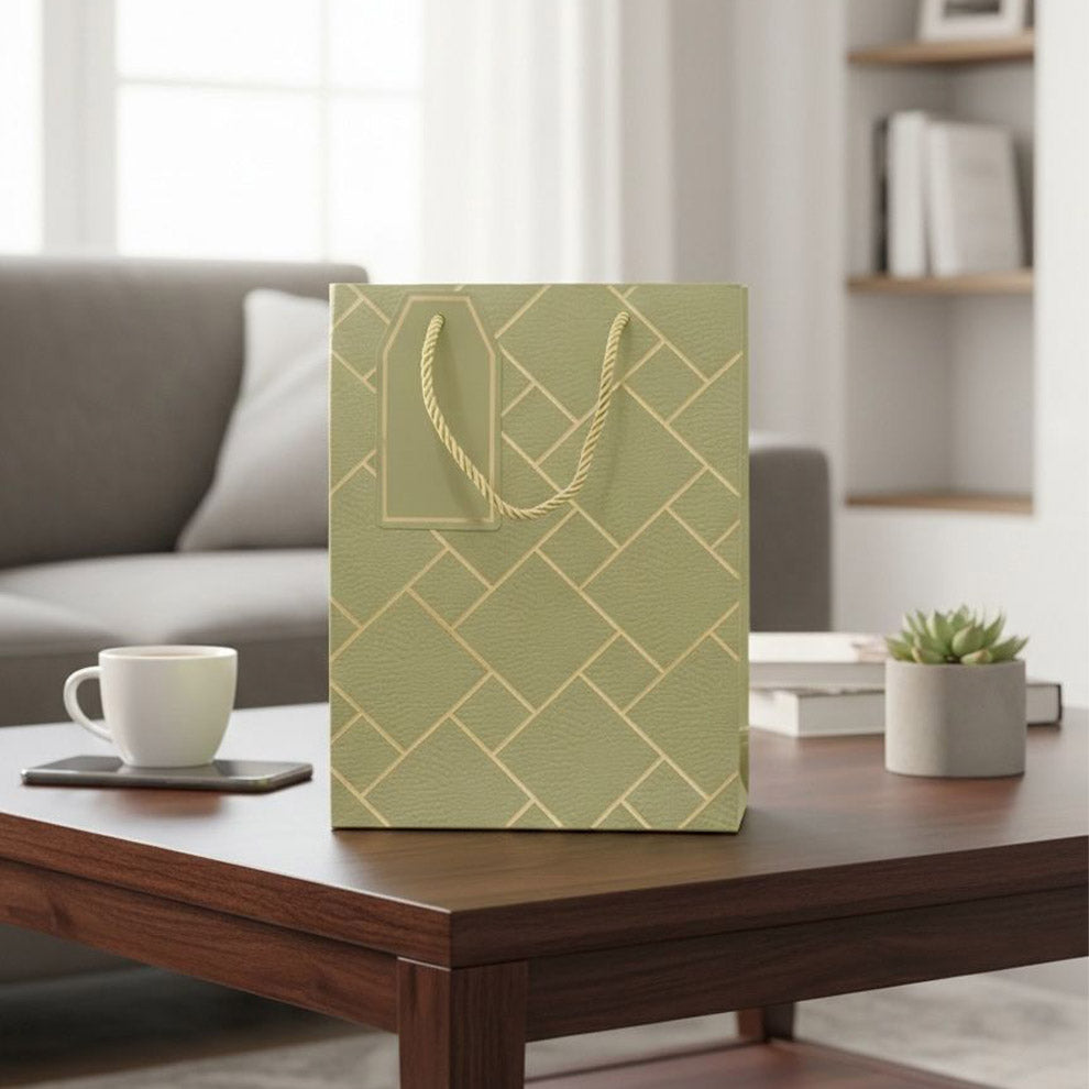 IZELS Premium Luxury Paper Gift Bags-light Green
