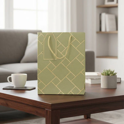 IZELS Premium Luxury Paper Gift Bags-light Green